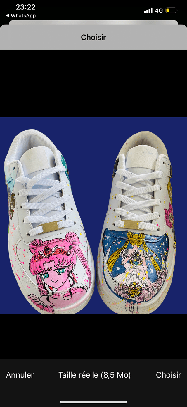 Baskets personnalisées sailor moon 37 