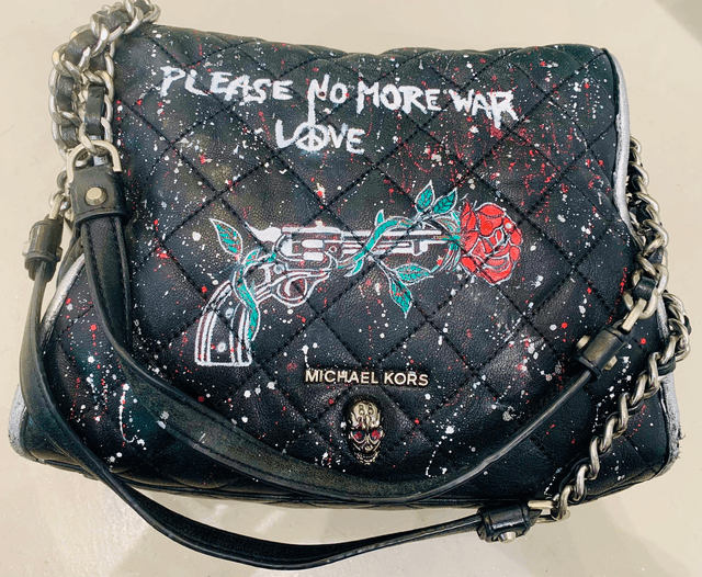 Sac Michael kors personnalisées « no war »